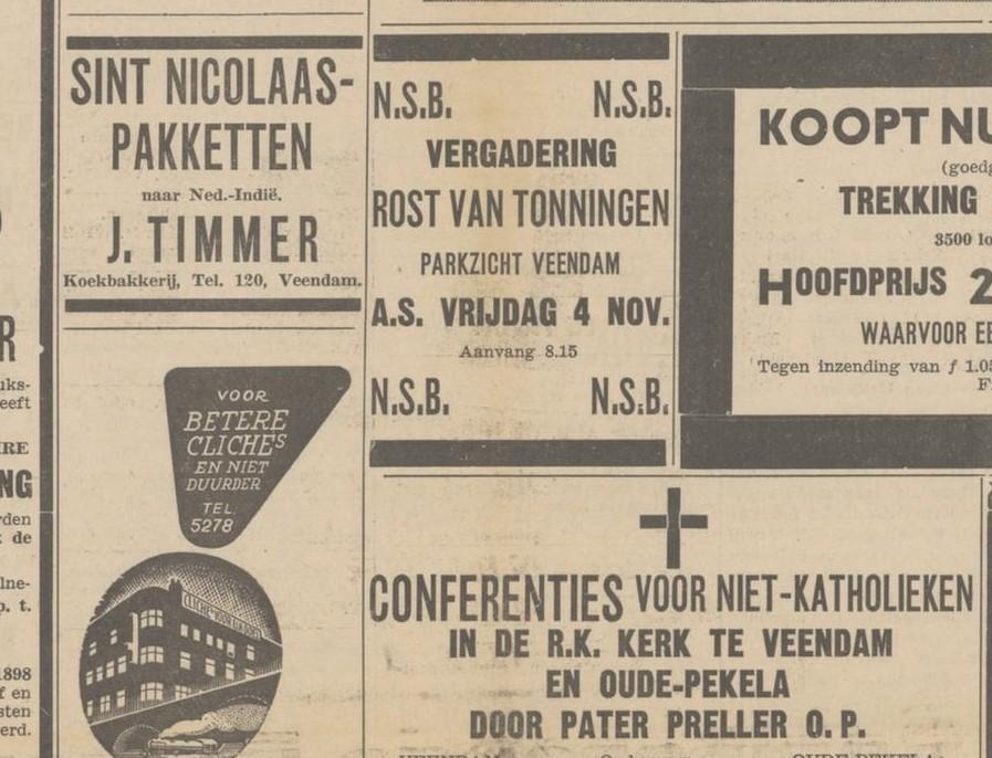 Stukje over NSB uit de Noord-Ooster in 1938